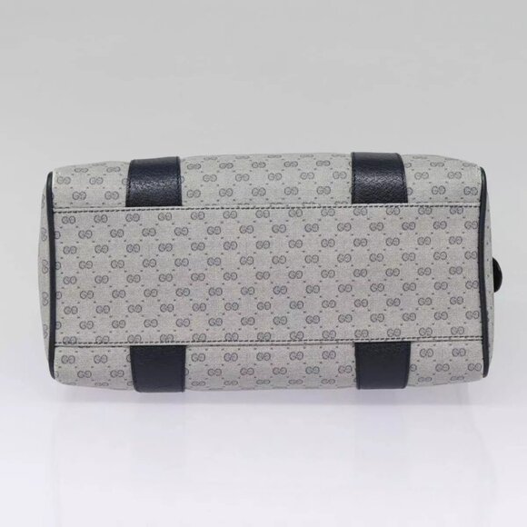 GUCCI Micro GG Supreme Hand Bag PVC Navy Gold 000 40 0207 Auth yk14683 - Picture 7 of 16